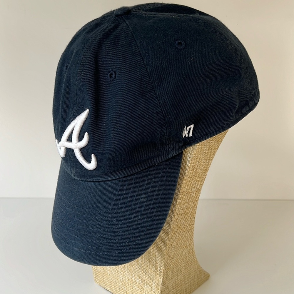 '47 Brand Atlanta Braves Baseball Navy White A Adjustable Unisex OS